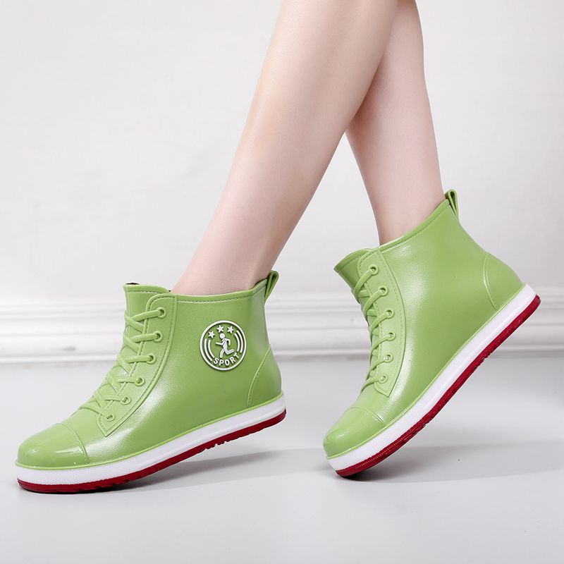 Short tube rain boots waterproof shoes women's versatile low cut fashionable anti slip wear-resistant and outer rain boots