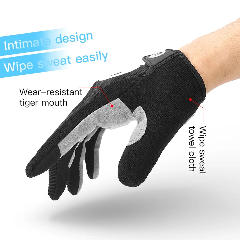Aadorrah's rain wear outdoor cycling windproof and cold proof motorcycle electric bike full finger touch screen anti slip gloves