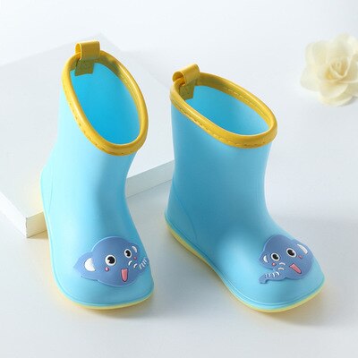 KushyShoo Classic Children's Shoes PVC Rubber Kids Baby Cartoon Shoes Water Shoes Waterproof Rain Boots Toddler Girl Rainboots