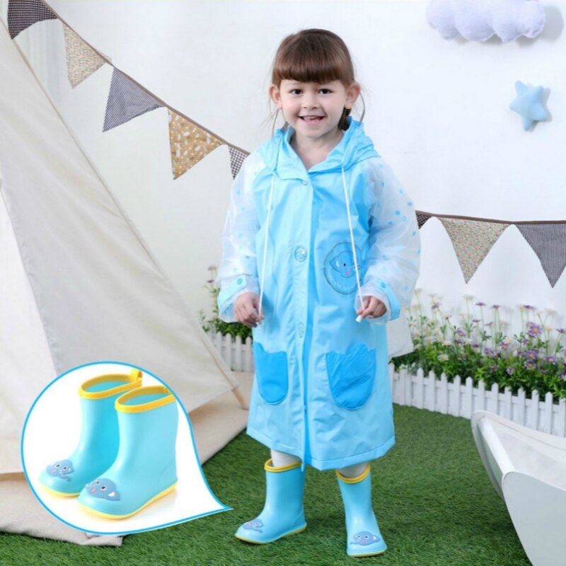 KushyShoo Classic Children's Shoes PVC Rubber Kids Baby Cartoon Shoes Water Shoes Waterproof Rain Boots Toddler Girl Rainboots