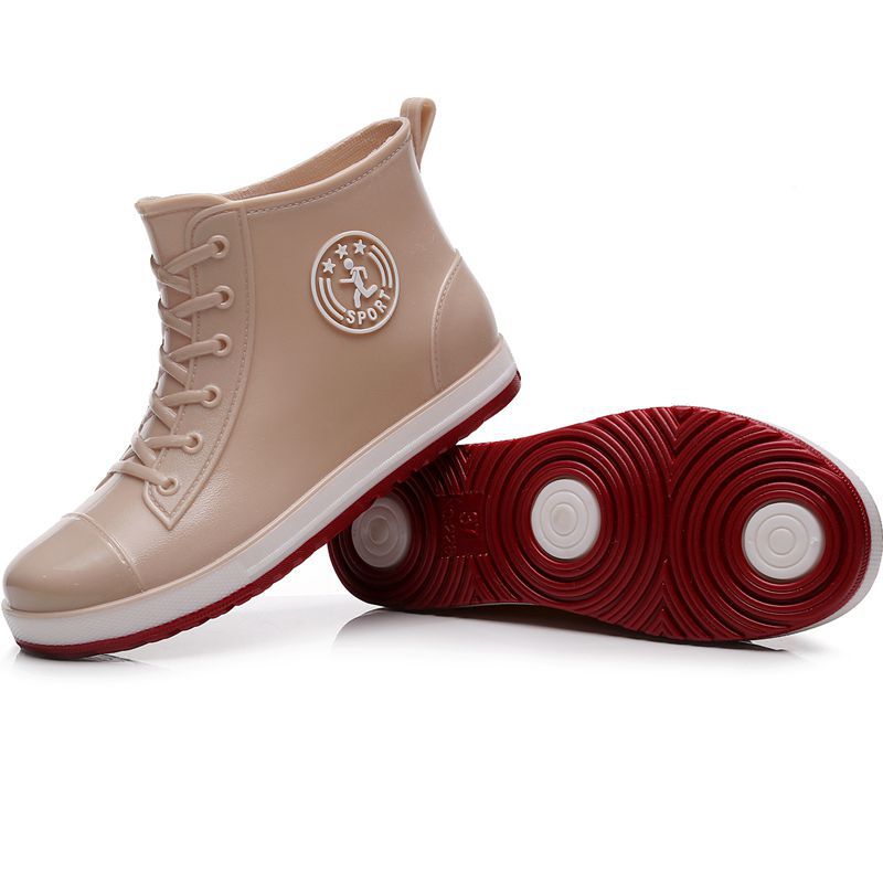 Short tube rain boots waterproof shoes women's versatile low cut fashionable anti slip wear-resistant and outer rain boots
