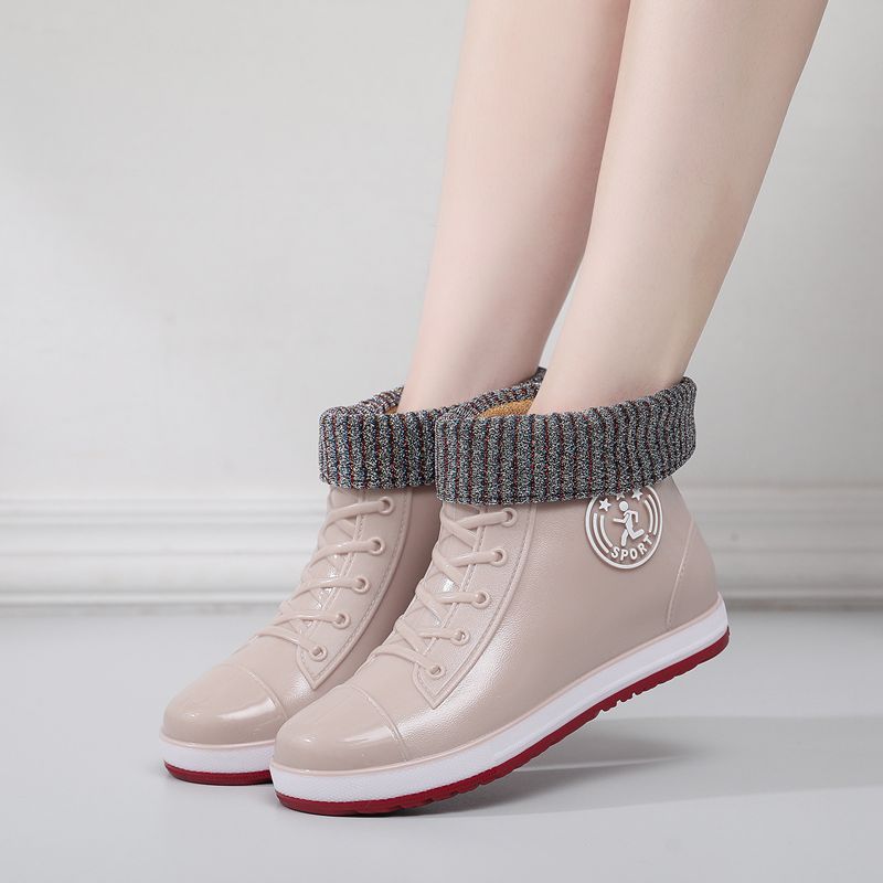 Short tube rain boots waterproof shoes women's versatile low cut fashionable anti slip wear-resistant and outer rain boots