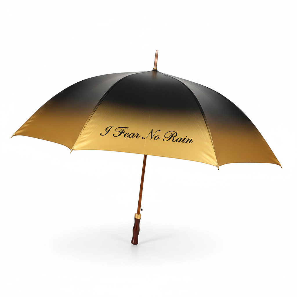 Black and Gold Ombre Graphic Umbrella