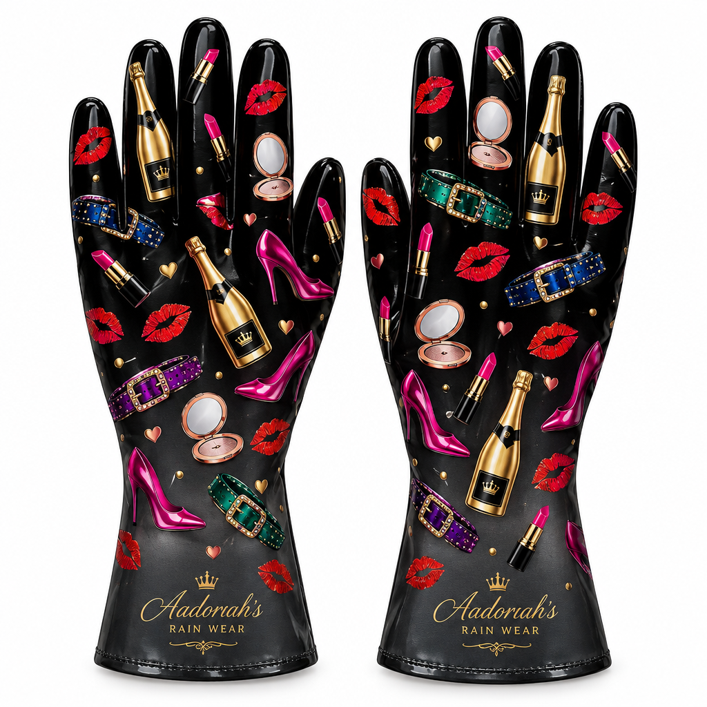 Black Ombré Colorful Glam Gloves
