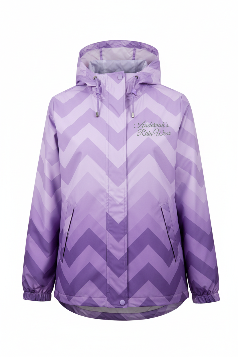 Chevron Windbreaker – Lavender