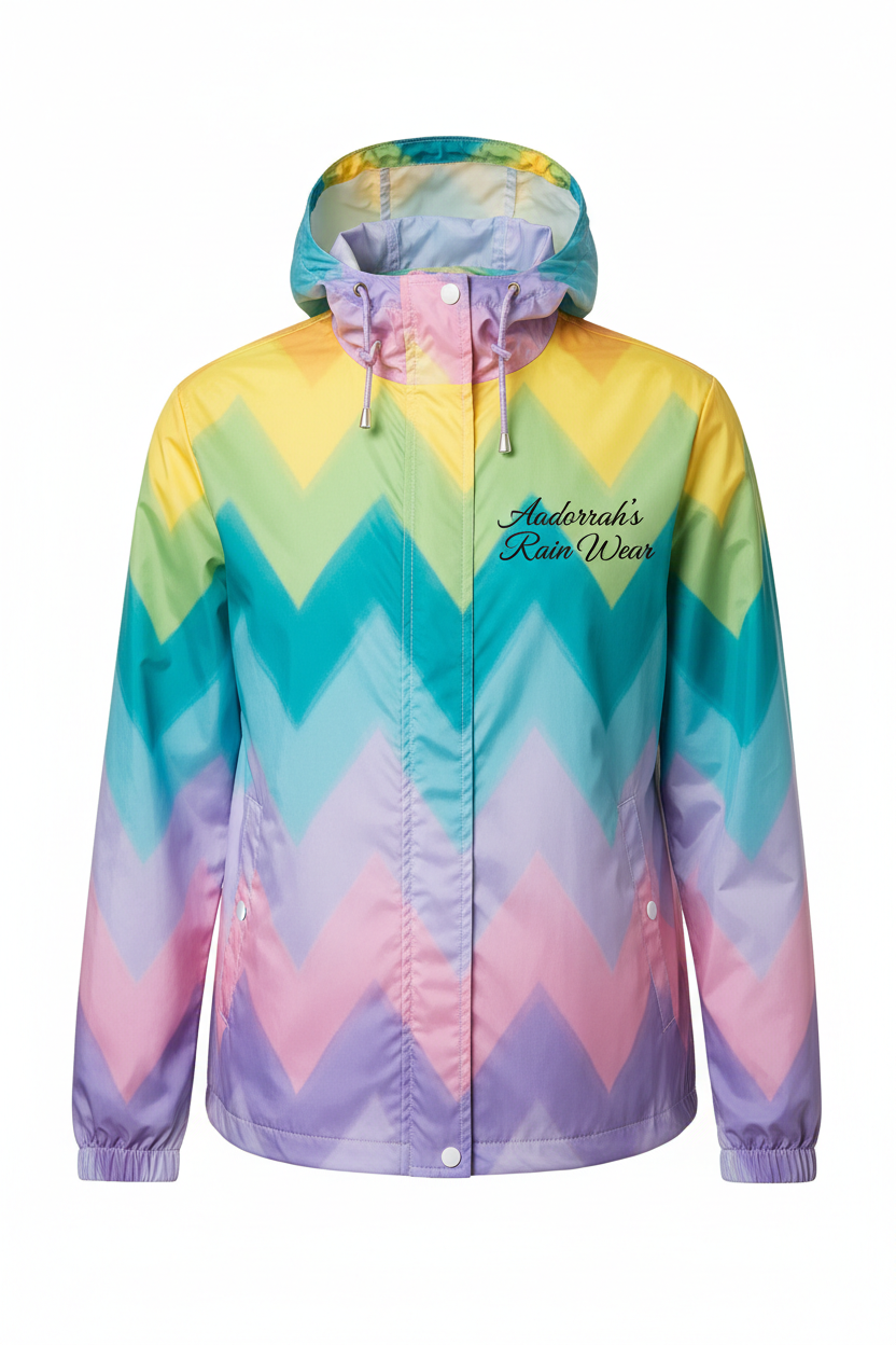 Chevron Windbreaker – Multi Ombré