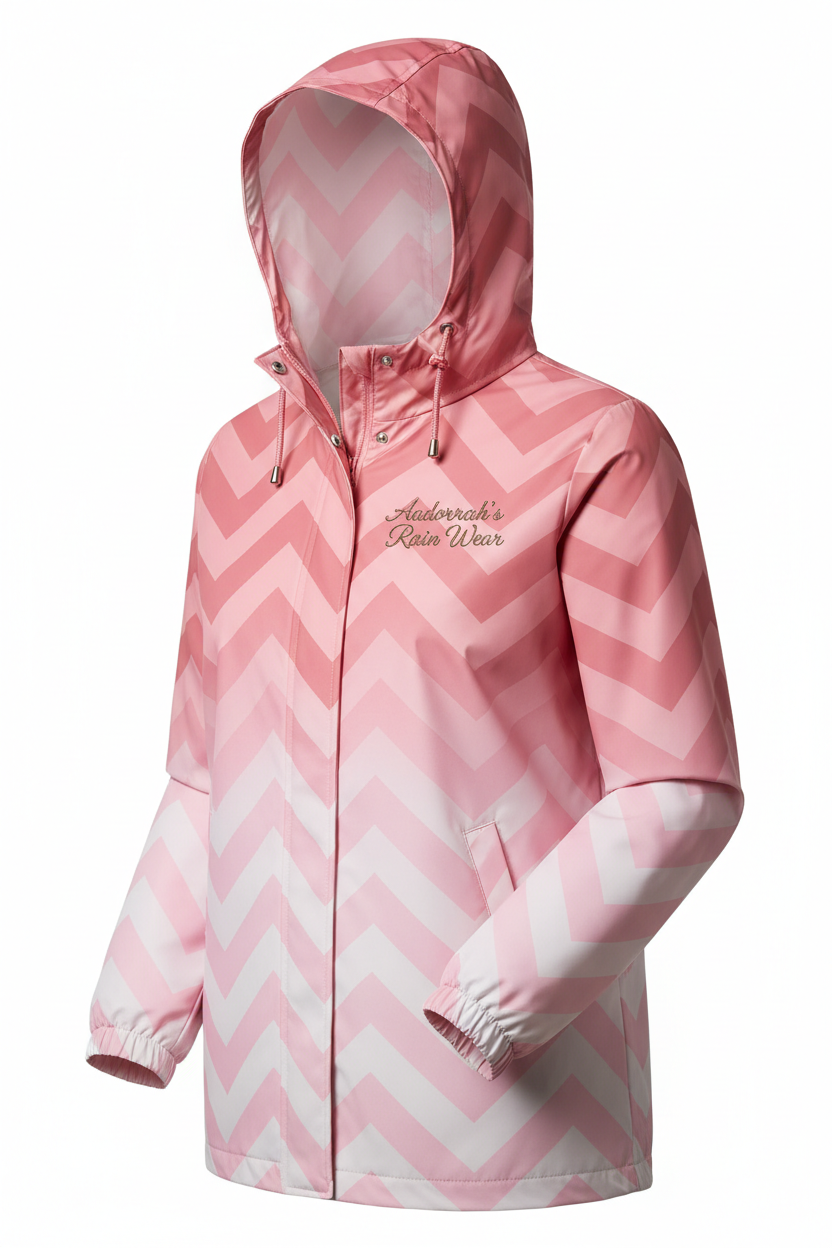 Chevron Windbreaker – Powder Pink