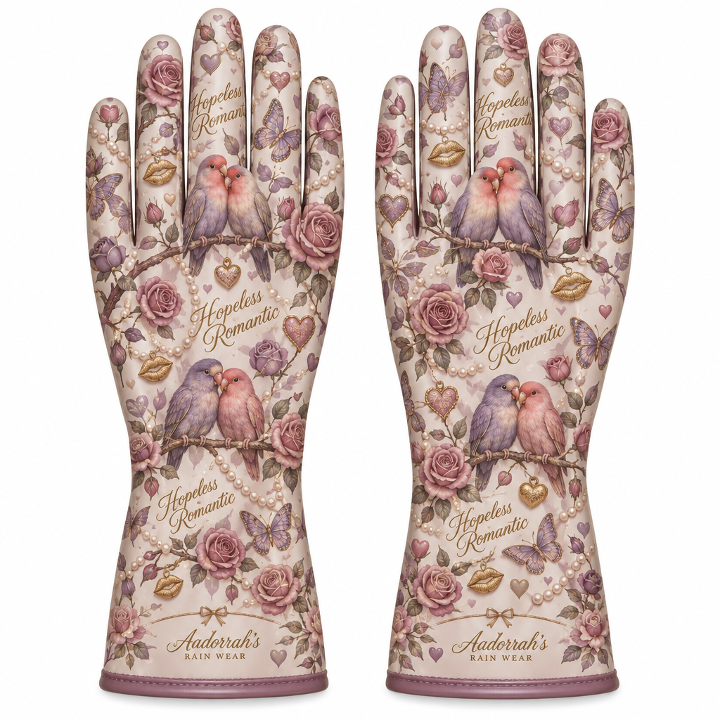 Hopeless Romantic Rain Gloves