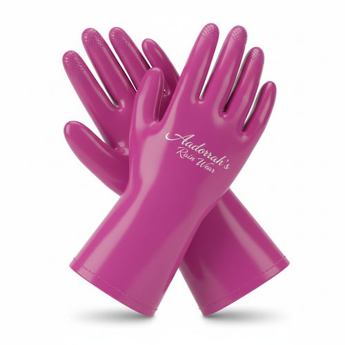 Aadorrah's Solid Fuchsia Rain Gloves