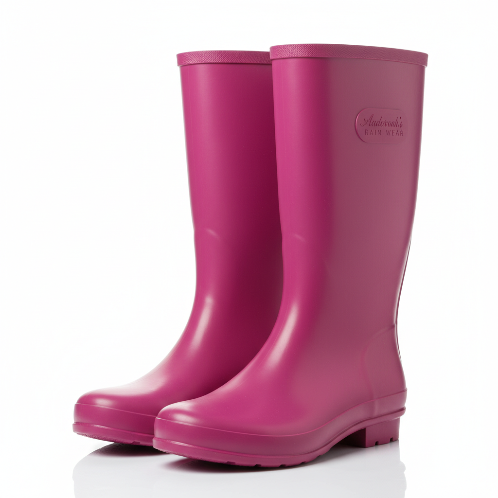 Aadorrah's Solid Fuchsia Rain Boots