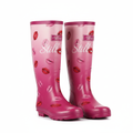 Still Dry Graphic Rain Boots - pink fuchsia ombre lips print