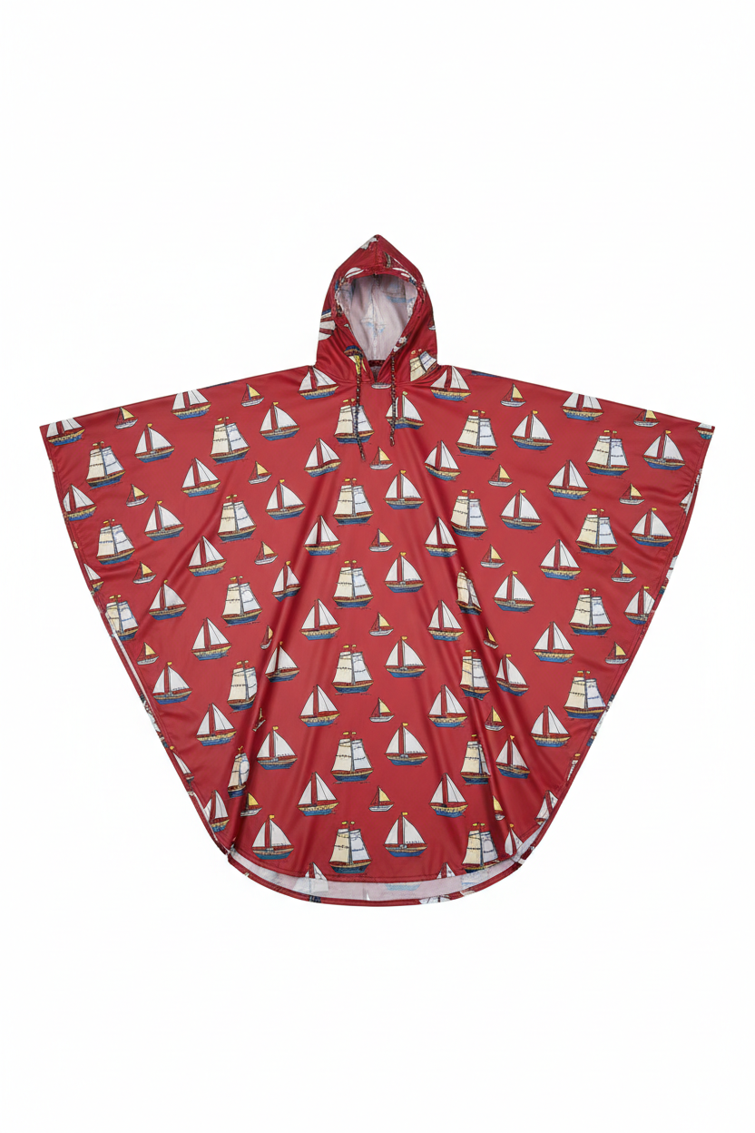 Still Dry Ships Graphic Poncho