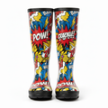 Comic Book Rain Boots Snap Crackle Pop