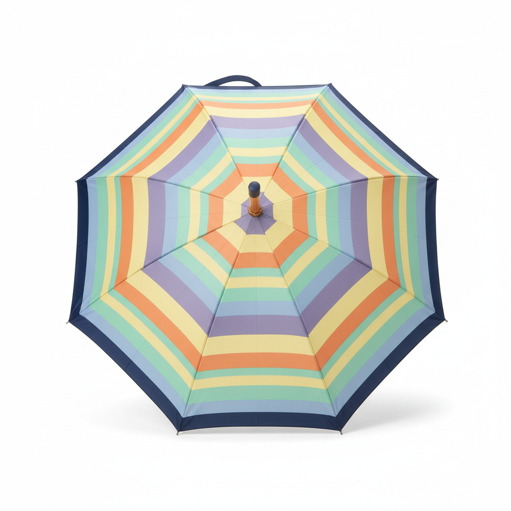 Pastel Yellow Stripes Umbrella