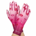 Still Dry Graphic Rain Gloves - pink fuchsia ombre lips print