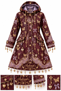 Lucky Charm Rain Coat with Dangling Charms - Flat Lay