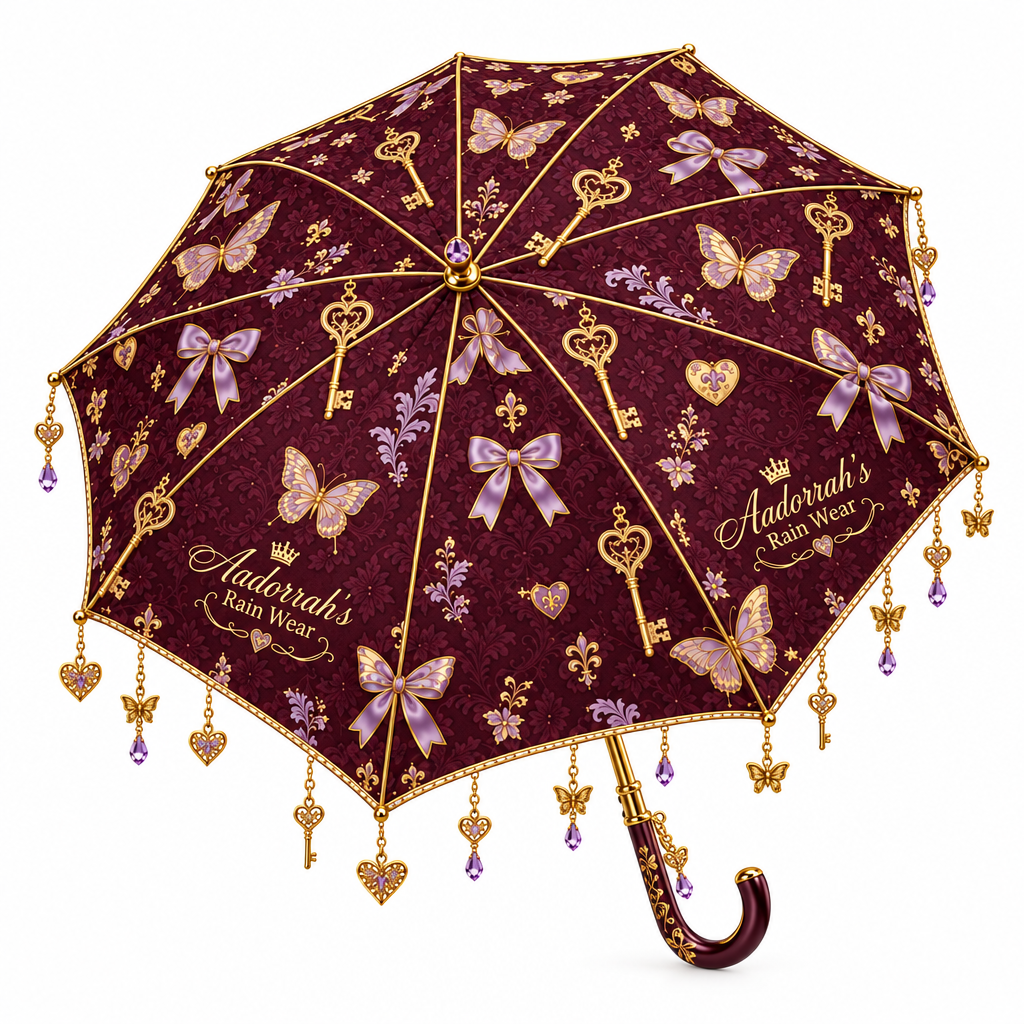 Lucky Charm Umbrella - Gold Crease Lining