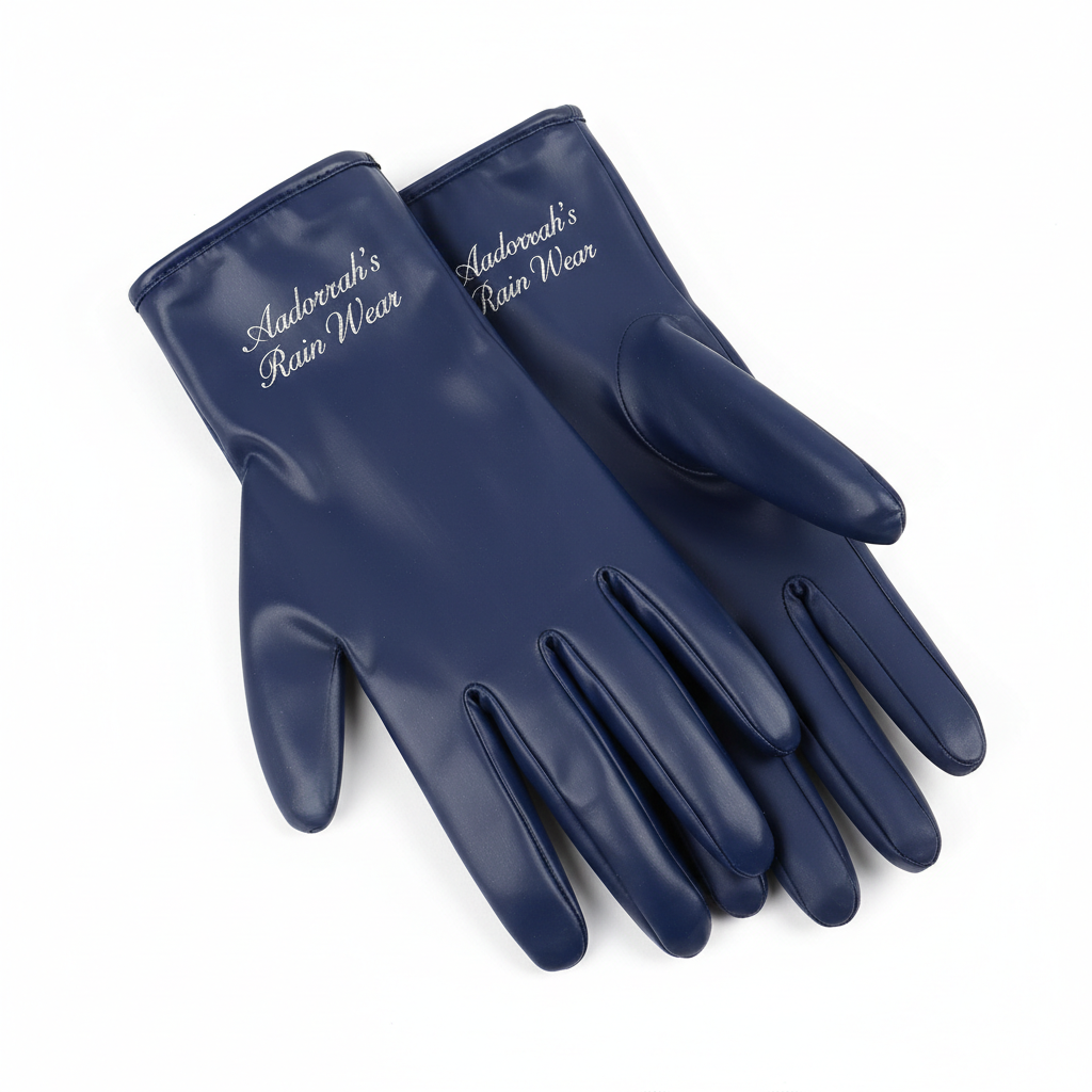 Navy Blue Rain Gloves