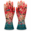 Peach Red Rose Gold Teal Ombré Gloves