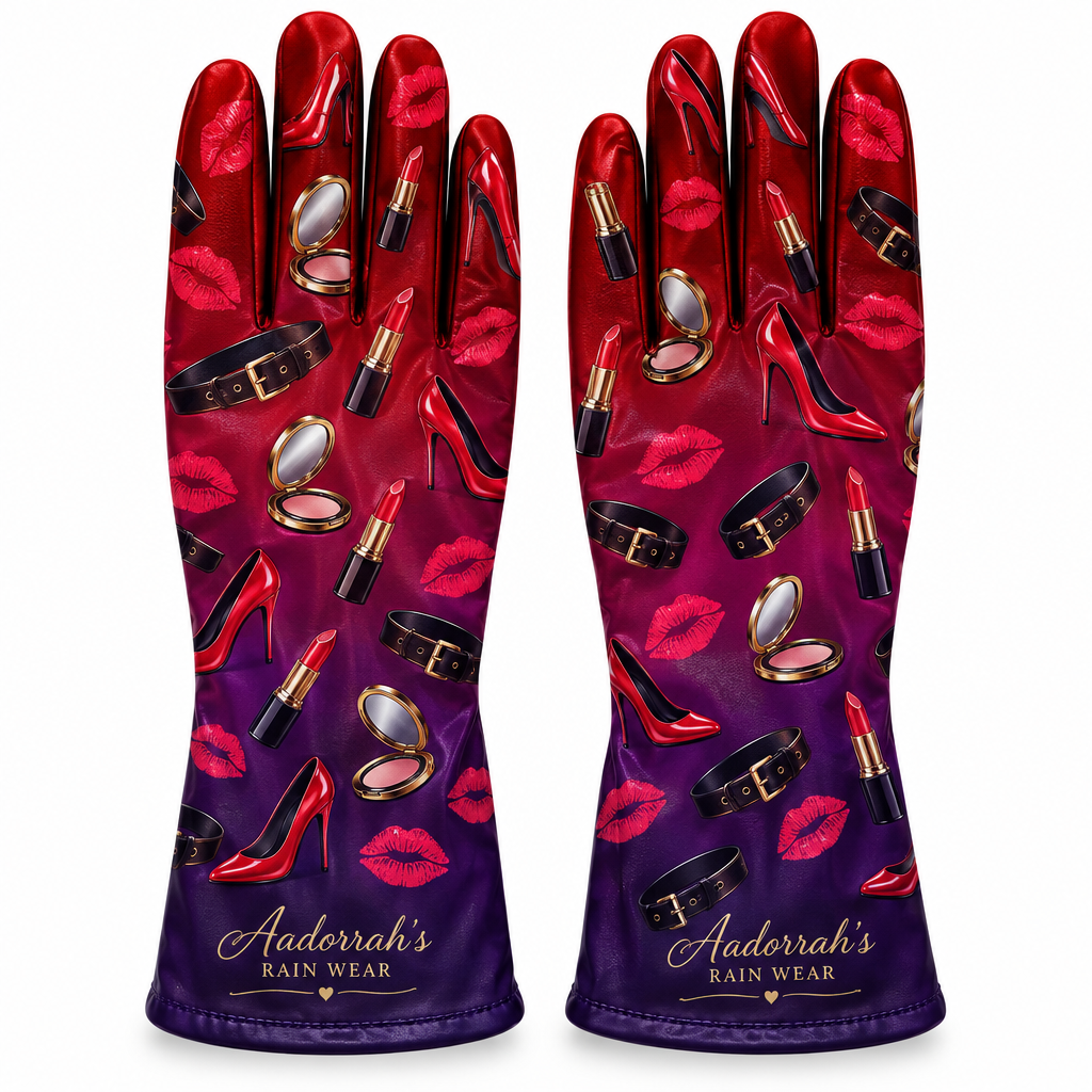 Red Purple Ombré Gloves