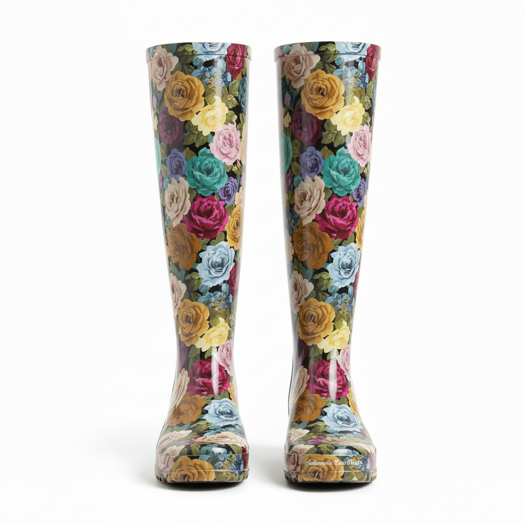 Rose Collection Rain Boots - Aadorrah's Rain Wear