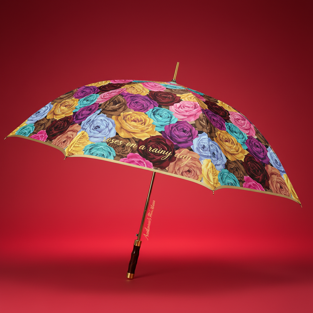 Rose Collection Umbrella - Roses on a Rainy Day