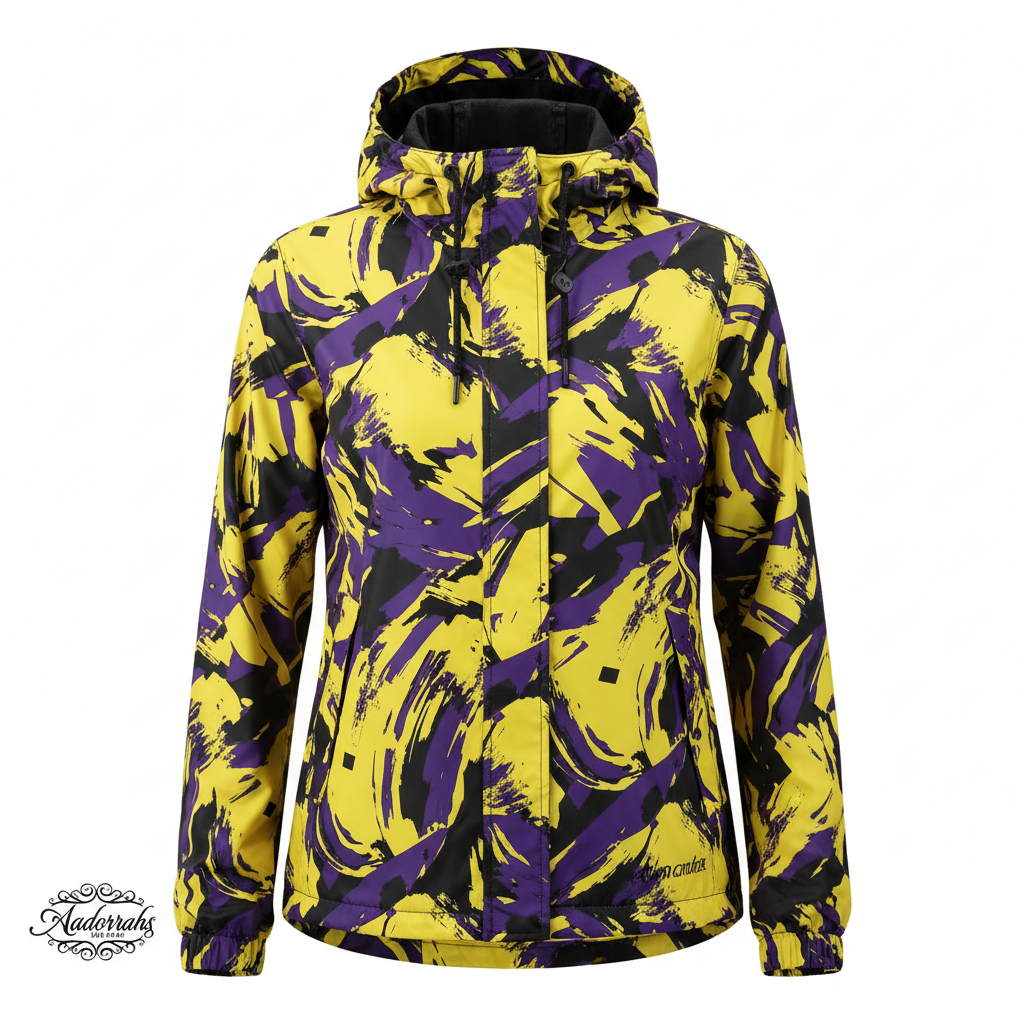 Yellow Black Purple Windbreaker