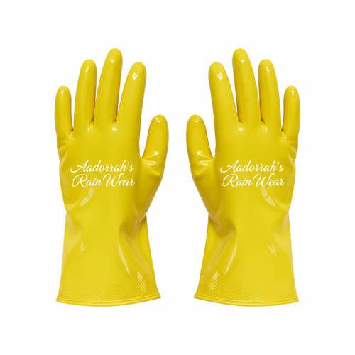 Yellow Rain Gloves